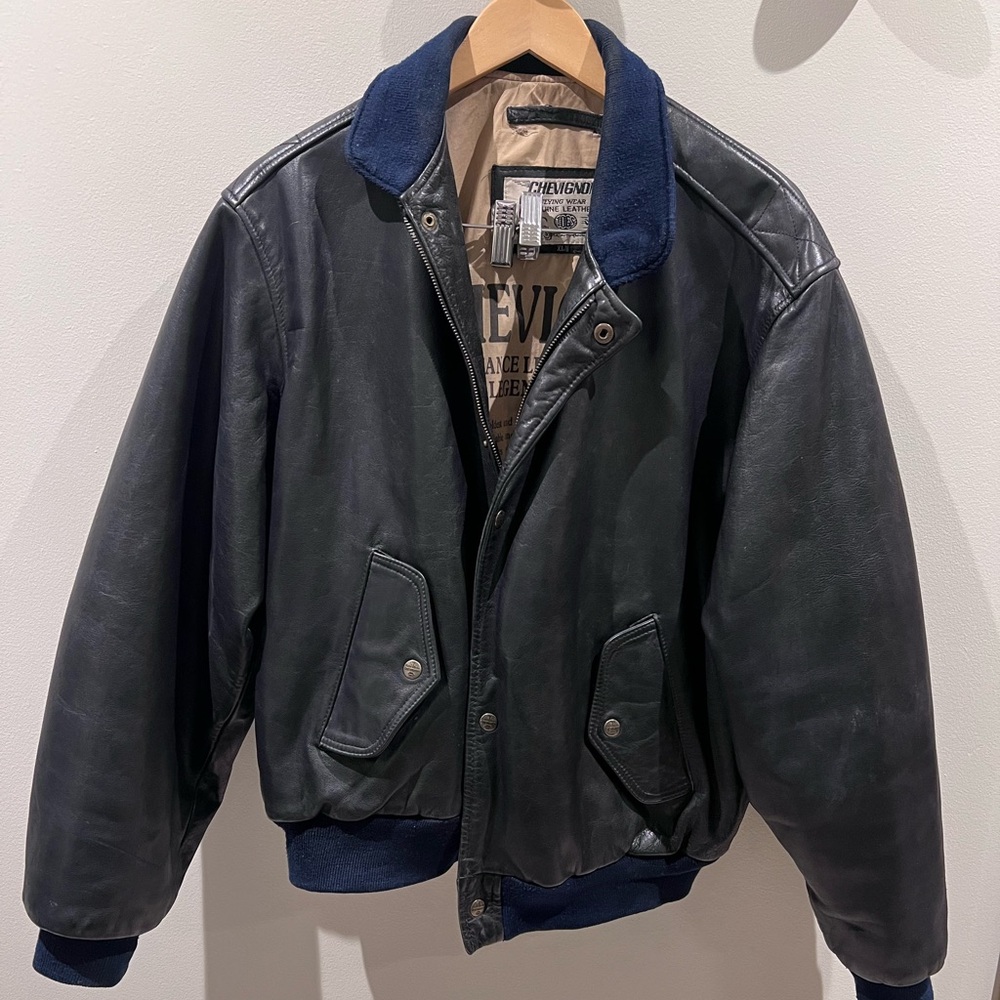 Vintage Chevignon Oversized Leather Jacket